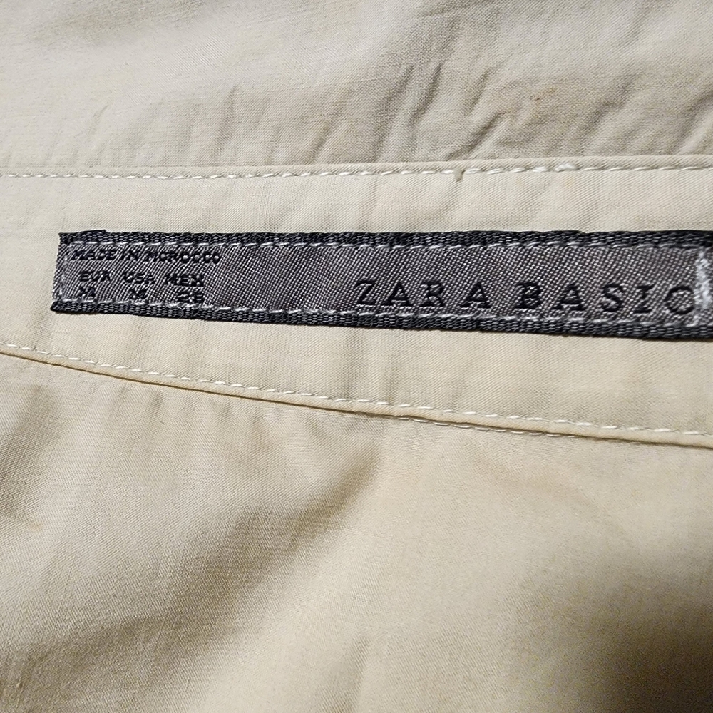 Zara Khaki Zafari Tan Utility Belted Shirt Dress - Picture 11 of 12